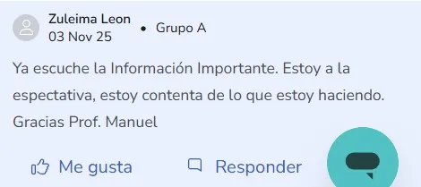Testimonio de estudiante 6